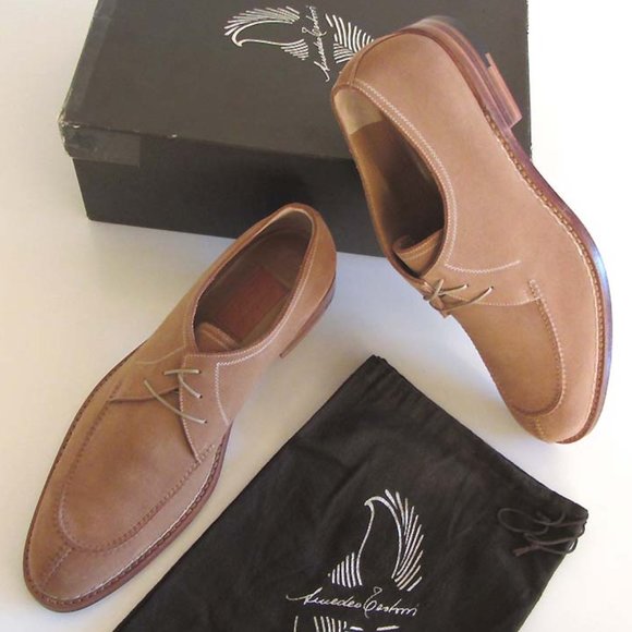 AMEDEO TESTONI Norwegian stitch suede shoes 11G / 12 US - Picture 7 of 10